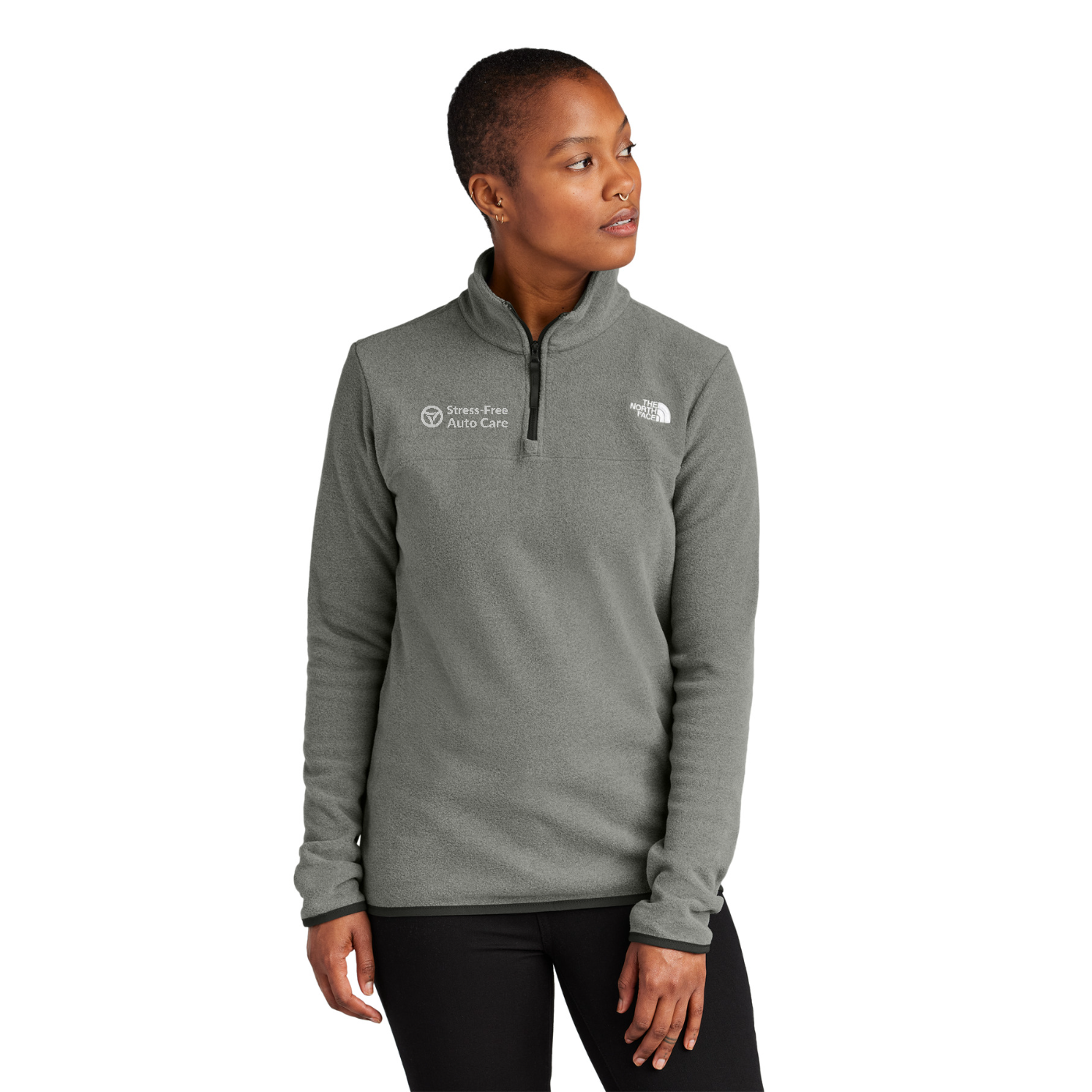 The North Face Women's Glacier 1/4-Zip Fleece — model