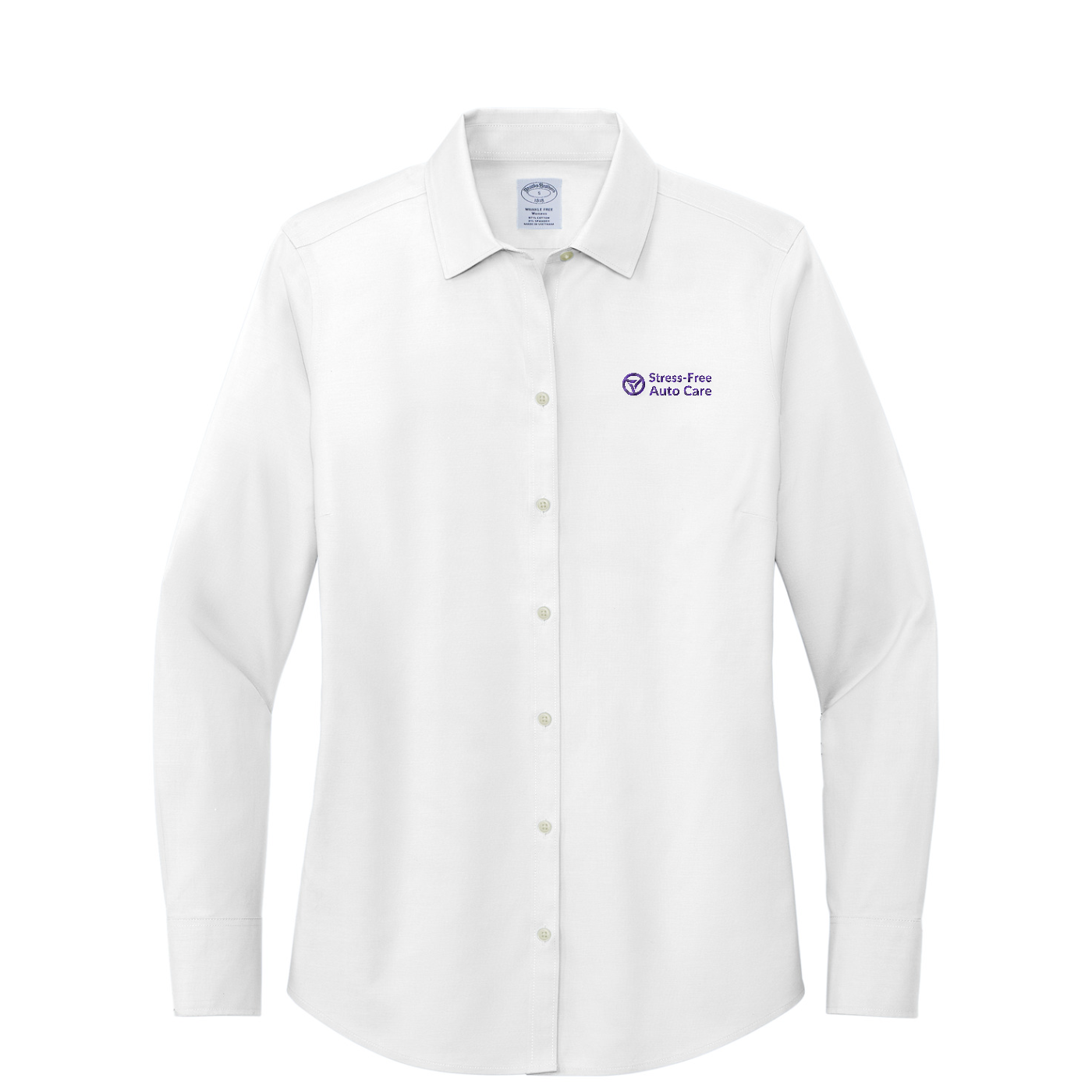 Brooks Brothers Women's Wrinkle-Free Stretch Pinpoint Shirt — White