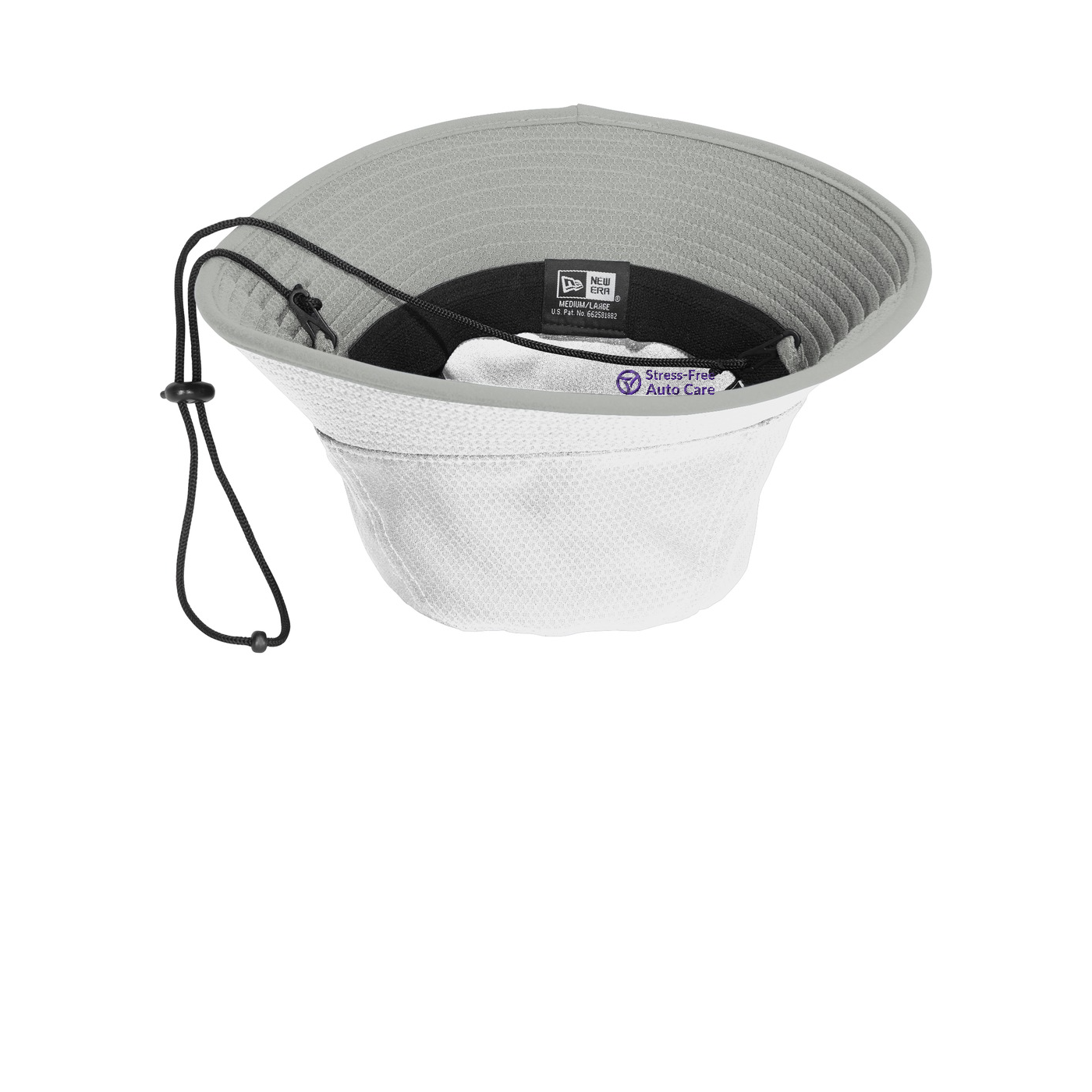 New Era  Hex Era Bucket Hat — White/ Rainstorm Grey